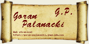 Goran Palanački vizit kartica